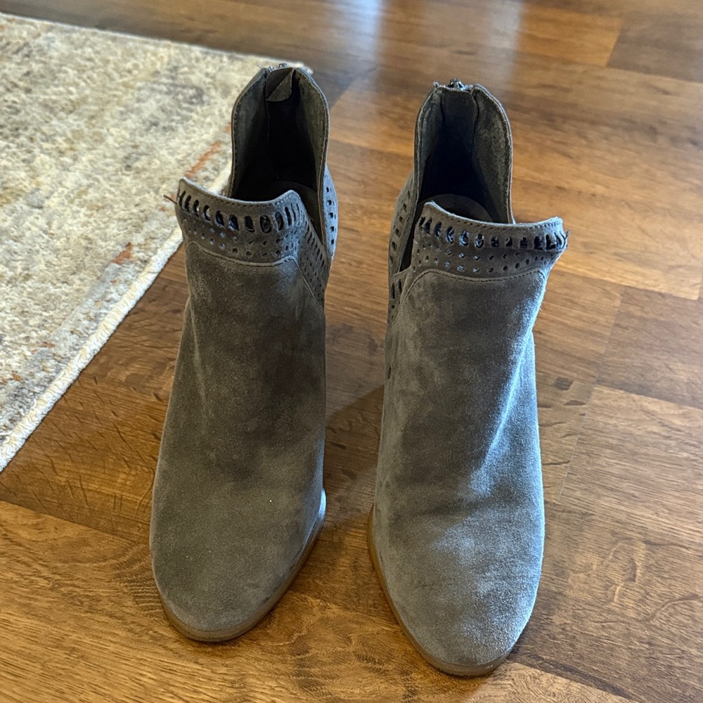 Vince Camuto Charcoal Suede Ankle Booties